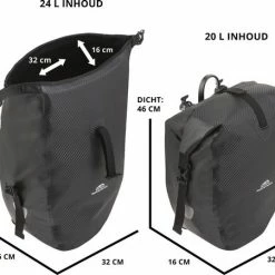Dutch Mountains Enkele Fietstas | Sterke En 100% Waterdichte Fietstas En Schoudertas In 1 | 24 Liter | Carbon / Zwart 14 Dutch Mountains Enkele Fietstas | Sterke En 100% Waterdichte Fietstas En Schoudertas In 1 | 24 Liter | Carbon / Zwart -Windgoo Shop 550x451 9