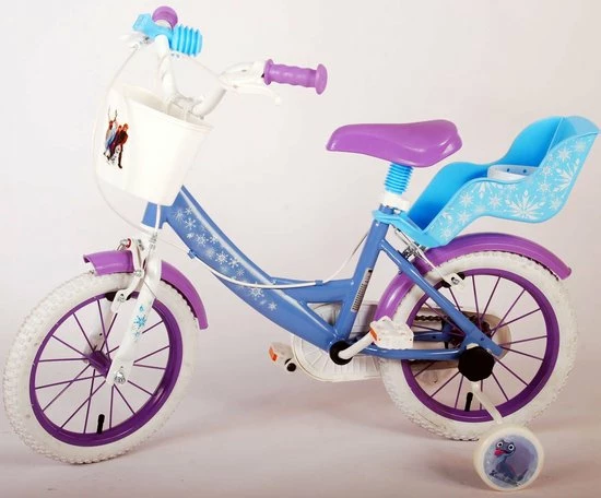 Disney Frozen 2 Kinderfiets - Meisjes - 14 Inch - Blauw/Paars - Twee Handremmen 17 Disney Frozen 2 Kinderfiets - Meisjes - 14 Inch - Blauw/Paars - Twee Handremmen - Afbeelding 17
