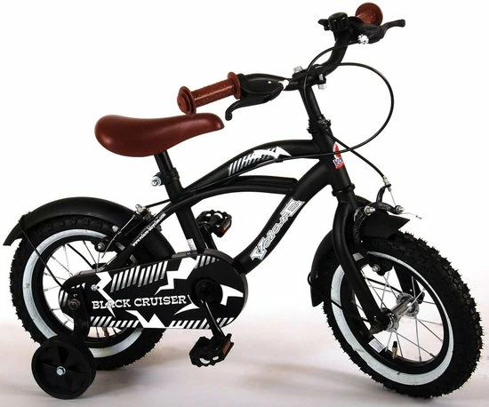 Volare Black Cruiser Kinderfiets - Jongens - 12 Inch - Zwart - 2 Handremmen 15 Volare Black Cruiser Kinderfiets - Jongens - 12 Inch - Zwart - 2 Handremmen - Afbeelding 15