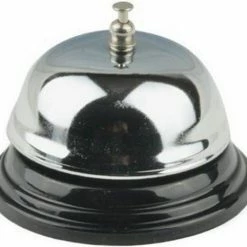 Merkloos Verchroomde RVS Tafelbel - School Bel / Balie Bel / Hotel Bel / Receptiebel