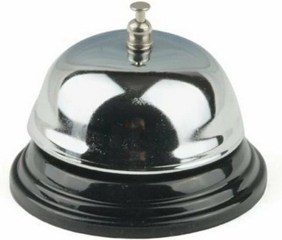 Merkloos Verchroomde RVS Tafelbel - School Bel / Balie Bel / Hotel Bel / Receptiebel 1 Merkloos Verchroomde RVS Tafelbel - School Bel / Balie Bel / Hotel Bel / Receptiebel