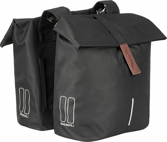 Basil City Dubbele Fietstas - Zwart - 32 Liter 14 Basil City Dubbele Fietstas - Zwart - 32 Liter - Afbeelding 14