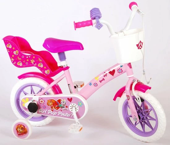 Volare Paw Patrol Kinderfiets - Meiden - 12 Inch - Roze - Doortrapper 6 Volare Paw Patrol Kinderfiets - Meiden - 12 Inch - Roze - Doortrapper - Afbeelding 6