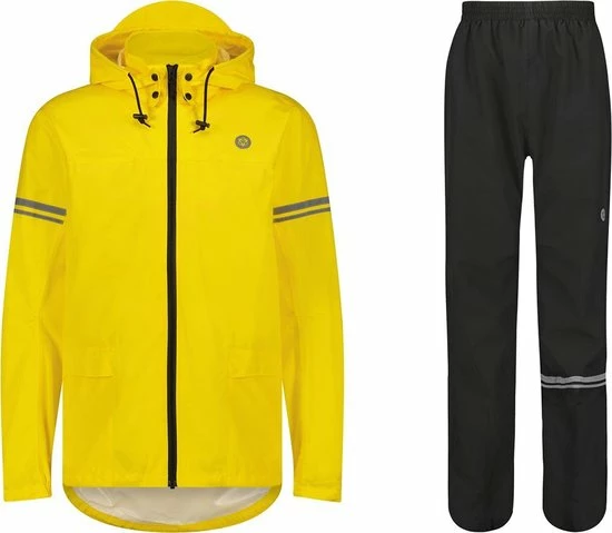 AGU Original Regenpak Essential - Geel/Zwart - L - Dames & Heren - Waterdicht & Ademend 17 AGU Original Regenpak Essential - Geel/Zwart - L - Dames & Heren - Waterdicht & Ademend - Afbeelding 17