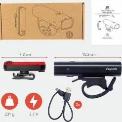 LifeGoods LED Fietsverlichting Set - Voorlicht En Achterlicht - USB Oplaadbaar - Zwart 16 LifeGoods LED Fietsverlichting Set - Voorlicht En Achterlicht - USB Oplaadbaar - Zwart -Windgoo Shop 550x482