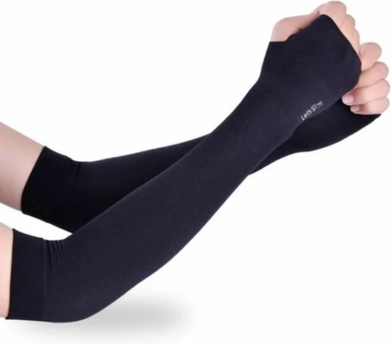 Oil-ways Compressie Arm Sleeves - Zwart - Arm Sleeve Armwarmers - Running Sleeves - UV - Bescherming - Fietsen - Voetbal - Buitensport - Wintersport - Maat S/M 2 Oil-ways Compressie Arm Sleeves - Zwart - Arm Sleeve Armwarmers - Running Sleeves - UV - Bescherming - Fietsen - Voetbal - Buitensport - Wintersport - Maat S/M - Afbeelding 2