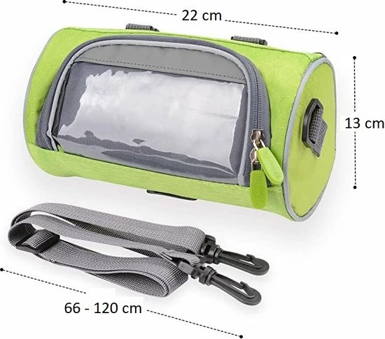 DICY Fiets Stuurtas - Fietstas Stuur Met Smartphone / Telefoonhouder & Kaarthouder Zwart 2 DICY Fiets Stuurtas - Fietstas Stuur Met Smartphone / Telefoonhouder & Kaarthouder Zwart - Afbeelding 2