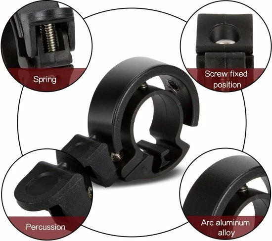 BOTC Fietsbel Ring Fietsbel - Aluminium Fietsbel - Classic Fietsbel - Fietsbel Small 22mm Zwart 7 BOTC Fietsbel Ring Fietsbel - Aluminium Fietsbel - Classic Fietsbel - Fietsbel Small 22mm Zwart - Afbeelding 7