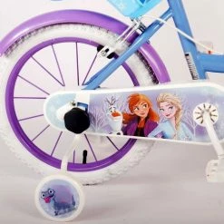 Disney Frozen 2 Kinderfiets - Meisjes - 16 Inch - Blauw - Twee Handremmen -Windgoo Shop 550x491 1