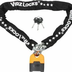 VINZ Makalu Motorslot / Kettingslot / Scooterslot ART 4 Gecertificeerd - 120 Cm Ketting - Dikte Schakels: 10,5mm