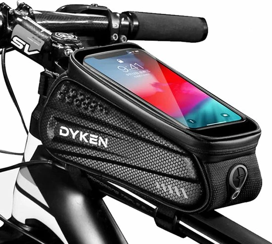 Dyken Frametas Fiets - Waterdichte Telefoonhouder - Fietstas Frame - Zwart 1 Dyken Frametas Fiets - Waterdichte Telefoonhouder - Fietstas Frame - Zwart
