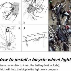 BOTC Wielverlichting Fiets - 20 Holders - Spaakverlichting LED - Lichtsnoer Fietswiel - 20 Leds - 220CM - Kleurrijk -Windgoo Shop 550x502 7