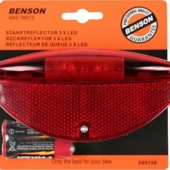 Benson LED Fietsachterlicht - Staartreflector Incl Batterij -Windgoo Shop 550x506 2