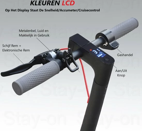 Stay-on Aovo M365 Pro | Elektrische Step | 350w |10.5ah! |31km/h! | Bereik 30/35km | Met APP | 4 Stay-on Aovo M365 Pro | Elektrische Step | 350w |10.5ah! |31km/h! | Bereik 30/35km | Met APP | - Afbeelding 4