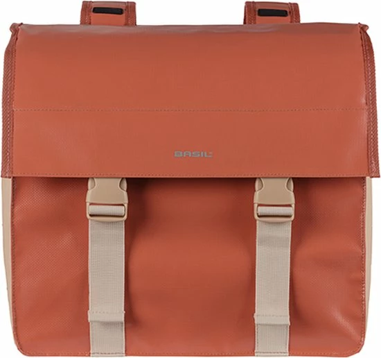 Basil Urban Load Dubbele Fietstas - 48-53 Liter - Terrarood 2 Basil Urban Load Dubbele Fietstas - 48-53 Liter - Terrarood - Afbeelding 2