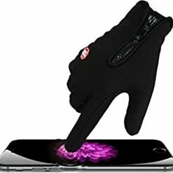 Alternative view of LuxeRoyal Fietshandschoenen Winter - Sport Handschoenen Met Rits - Touchscreen Telefoon - Anti Slip Gloves - Heren / Dames - Maat L - Zwart
