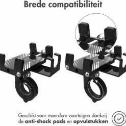 IMoshion Telefoonhouder Fiets - GSM Houder Fiets - Telefoonhouder Motor & Scooter - Universeel - Zwart -Windgoo Shop 550x519 11