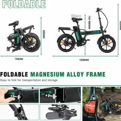 Hitway BK5 Elektrische Fiets | Opvouwbare E-bike | 16 Inch | Hitway BK5 250W Motor | Zwart 11 Hitway BK5 Elektrische Fiets | Opvouwbare E-bike | 16 Inch | Hitway BK5 250W Motor | Zwart -Windgoo Shop 550x519 5