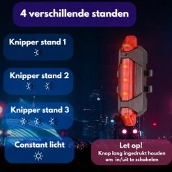 Jevaza Fietsverlichting - Set (voor- En Achterlicht) - Oplaadbaar - USB - Voorlicht Fiets - Achterlicht Fiets - Fietsaccessoires - Verlichting -Windgoo Shop 550x520 3