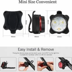 BOTC Fietsverlichting USB Oplaadbaar - Oplaadbare USB Led Fietslamp - Voorlicht & Achterlicht - Waterdicht 20 BOTC Fietsverlichting USB Oplaadbaar - Oplaadbare USB Led Fietslamp - Voorlicht & Achterlicht - Waterdicht -Windgoo Shop 550x522 2