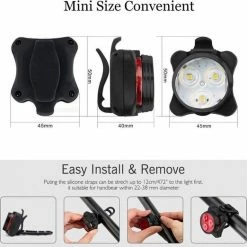 Merkloos LED Fietsverlichting USB Oplaadbaar - 4 Modes - Waterbestendig - Fietslicht - Fietslampjes -Windgoo Shop 550x522 8