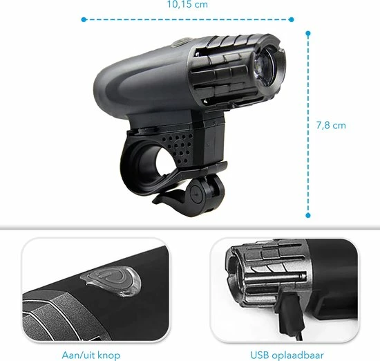 TIGIOO Fietslamp - Fietslampjes Set Koplamp - Fietslamp Voorlicht & Achterlicht USB Oplaadbaar 8 TIGIOO Fietslamp - Fietslampjes Set Koplamp - Fietslamp Voorlicht & Achterlicht USB Oplaadbaar - Afbeelding 8