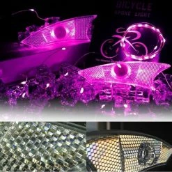 BOTC LED Spaakverlichting - Fiets Licht - Lichtsnoer Fietswiel - 20 Leds - 2meter - 1 Fietswiel - Roze -Windgoo Shop 550x523 1