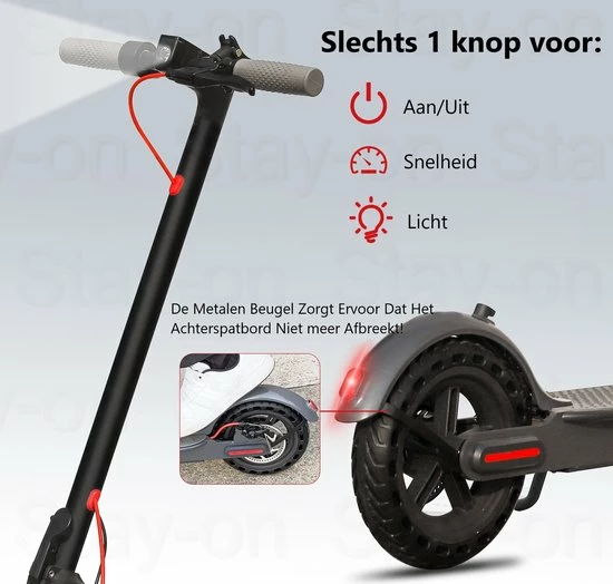 Stay-on Aovo M365 Pro | Elektrische Step | 350w |10.5ah! |31km/h! | Bereik 30/35km | Met APP | 10 Stay-on Aovo M365 Pro | Elektrische Step | 350w |10.5ah! |31km/h! | Bereik 30/35km | Met APP | - Afbeelding 10