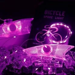BOTC LED Spaakverlichting - Fiets Licht - Lichtsnoer Fietswiel - 20 Leds - 2meter - 1 Fietswiel - Roze -Windgoo Shop 550x527 4