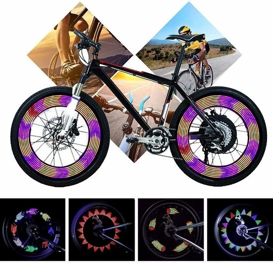 BOTC Spaakverlichting Fiets - 30 Patronen - Spaakverlichting Met Bewegingssensor - LED Fietswiel Spaak Licht 3 BOTC Spaakverlichting Fiets - 30 Patronen - Spaakverlichting Met Bewegingssensor - LED Fietswiel Spaak Licht - Afbeelding 3