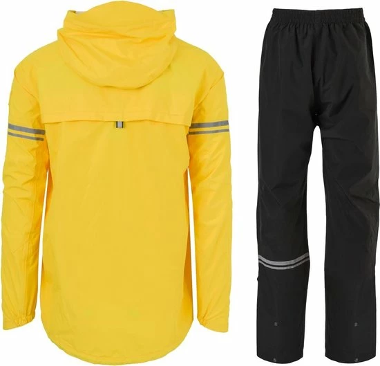 AGU Original Regenpak Essential - Geel/Zwart - L - Dames & Heren - Waterdicht & Ademend 2 AGU Original Regenpak Essential - Geel/Zwart - L - Dames & Heren - Waterdicht & Ademend - Afbeelding 2