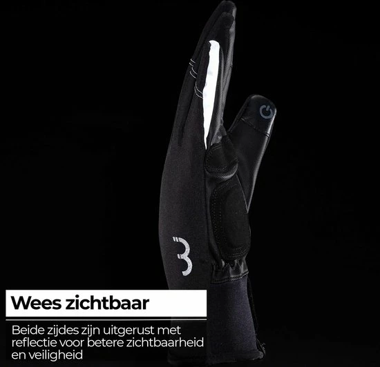BBB Cycling ColdShield Fietshandschoenen Winter - Fiets Handschoenen Touchscreen - 0-10 - Winddicht - Zwart - Maat XXXL 7 BBB Cycling ColdShield Fietshandschoenen Winter - Fiets Handschoenen Touchscreen - 0-10 - Winddicht - Zwart - Maat XXXL - Afbeelding 7