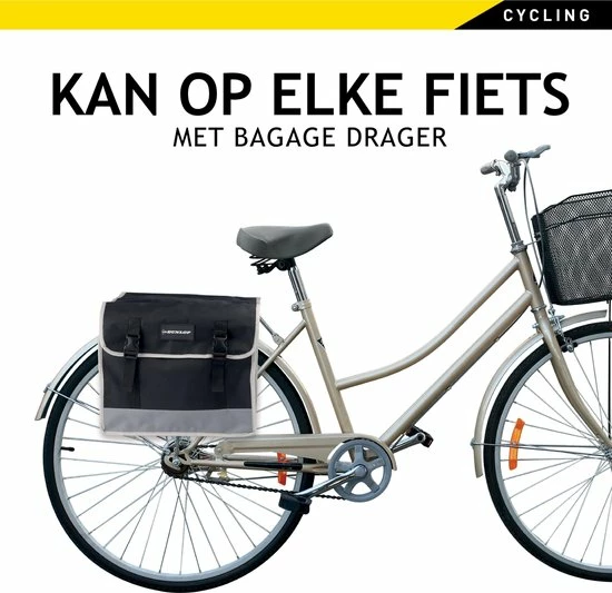 Dunlop - Dubbele Fietstas - Zwart - 26 L 3 Dunlop - Dubbele Fietstas - Zwart - 26 L - Afbeelding 3
