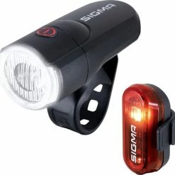 Sigma Sport AURA 30 Fietsverlichting Set - Led Koplamp 30 Lux - CURVE Achterlicht - Inclusief Batterijen