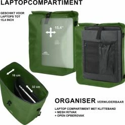 Dutch Mountains Enkele Fietstas | Rugzak | Sterke 100% Waterdicht | Fietstas, Schoudertas En Rugtas In 1 | 28 Liter | Groen -Windgoo Shop 550x535 6