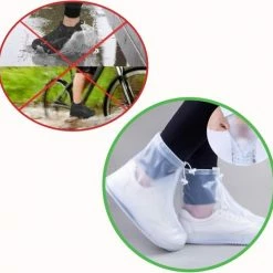 Easy Shoe Cover Unisex Waterdichte Overschoenen Met Rits En Aantrekkoord Maat 38-42 - Herbruikbaar Transparant - Anti Slip Regen Overschoen - Schoenhoesjes - Waterdichte Schoenbeschermers - Regenhoes Schoenovertek - Regenlaarzen