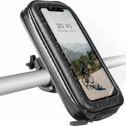 IMoshion Telefoonhouder Fiets - GSM Houder Fiets - Telefoonhouder Fiets Waterdicht - 360° Rotatie - Universeel