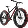 Ks Cycling Fiets Mountainbike MTB Fat Bike 26" SNW2458 Zwart-rood - 43 Cm