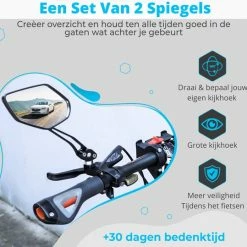 NueNext Fietsspiegel Ebike 2 Stuks Achteruitkijk Spiegel Op Stuur Multi-verstelbaar 360 Rotatie - Speed-pedelec -Windgoo Shop 550x539 13