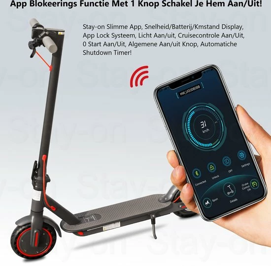 Stay-on Aovo M365 Pro | Elektrische Step | 350w |10.5ah! |31km/h! | Bereik 30/35km | Met APP | 9 Stay-on Aovo M365 Pro | Elektrische Step | 350w |10.5ah! |31km/h! | Bereik 30/35km | Met APP | - Afbeelding 9