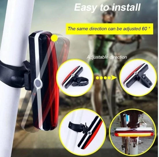 Merkloos LED Fiets Achterlicht USB Oplaadbare - Marktleider 110 Lumen Helderheid - IP65 Waterbestendig - Supersnel Installatie - Horizontaal Of Verticaal - Voor Zadel, Zadelpen Of Helm 10 Merkloos LED Fiets Achterlicht USB Oplaadbare - Marktleider 110 Lumen Helderheid - IP65 Waterbestendig - Supersnel Installatie - Horizontaal Of Verticaal - Voor Zadel, Zadelpen Of Helm - Afbeelding 10