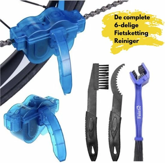 Fain Fietsketting Reiniger Set 6 Delig Fietsketting Onderhoud Fietsketting Borstel - Fietsgereedschap Kettingscherm Schrobber Fietsketting Ontvetter Ketting Schoonmaken Fiets Multitool 1 Fain Fietsketting Reiniger Set 6 Delig Fietsketting Onderhoud Fietsketting Borstel - Fietsgereedschap Kettingscherm Schrobber Fietsketting Ontvetter Ketting Schoonmaken Fiets Multitool