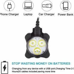 Merkloos LED Fietsverlichting USB Oplaadbaar - 4 Modes - Waterbestendig - Fietslicht - Fietslampjes -Windgoo Shop 550x543 6