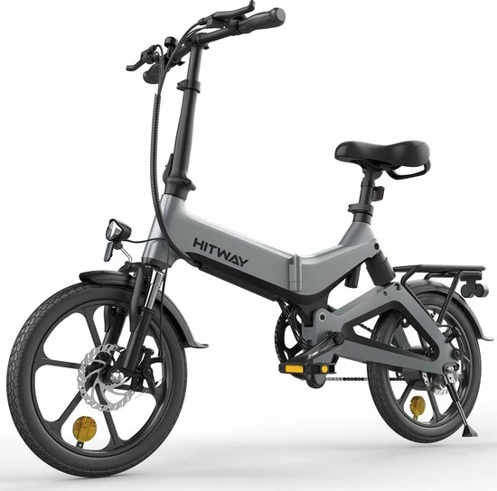 Merkloos Hitway 14F005 Elektrische Fiets Opvouwbaar | 250W Motor | 7.5Ah | 16" | Grijs / Zwart 1 Merkloos Hitway 14F005 Elektrische Fiets Opvouwbaar | 250W Motor | 7.5Ah | 16" | Grijs / Zwart