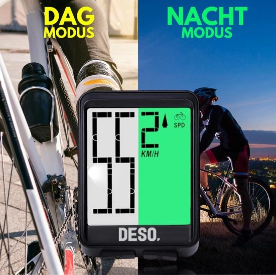 Fietscomputer Draadloos Waterdicht Kilometer En Snelheidsmeter Fiets -DESO Draadloze Fietscomputers Met Extra Groot Scherm 8 Fietscomputer Draadloos Waterdicht Kilometer En Snelheidsmeter Fiets -DESO Draadloze Fietscomputers Met Extra Groot Scherm - Afbeelding 8