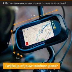 R2B Telefoonhouder Fiets Waterdicht Met 360 Graden Rotatie - Ook Voor Scooter & Motor - Gsm Houder Fiets - Zwart/Blauw - Fiets Accessoires - Model "Den Haag" -Windgoo Shop 550x549 14