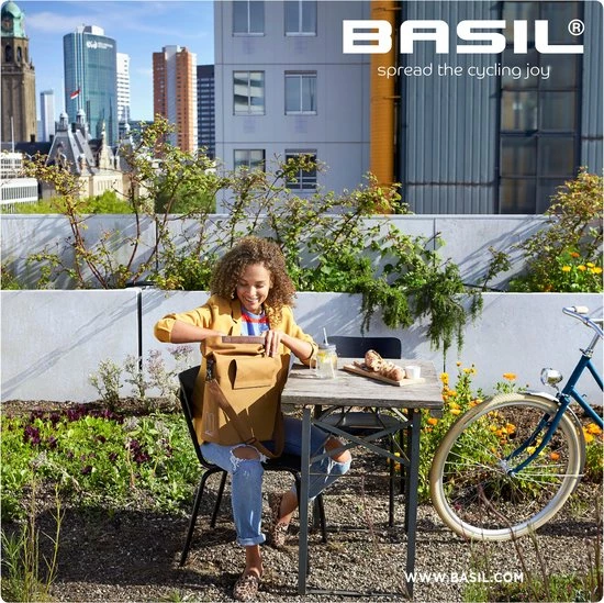 Basil City Fietsshopper - Enkele Fietstas - Camel Bruin - 16 Liter 12 Basil City Fietsshopper - Enkele Fietstas - Camel Bruin - 16 Liter - Afbeelding 12