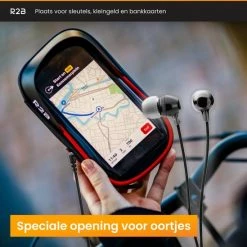 R2B Telefoonhouder Fiets Waterdicht Met 360 Graden Rotatie - Ook Voor Scooter & Motor - Gsm Houder Fiets - Model "Den Haag" - Zwart/Rood - Accessoires 15 R2B Telefoonhouder Fiets Waterdicht Met 360 Graden Rotatie - Ook Voor Scooter & Motor - Gsm Houder Fiets - Model "Den Haag" - Zwart/Rood - Accessoires -Windgoo Shop 550x549 5