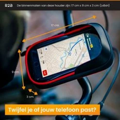 R2B Telefoonhouder Fiets Waterdicht Met 360 Graden Rotatie - Ook Voor Scooter & Motor - Gsm Houder Fiets - Model "Den Haag" - Zwart/Rood - Accessoires 20 R2B Telefoonhouder Fiets Waterdicht Met 360 Graden Rotatie - Ook Voor Scooter & Motor - Gsm Houder Fiets - Model "Den Haag" - Zwart/Rood - Accessoires -Windgoo Shop 550x549 6