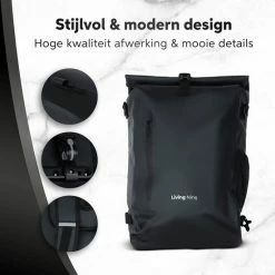 Living Nine Fietstas - Enkele - 20L - Waterdicht - Ook Voor Elektrische Fietsen - Dragen Als Handtas En Schoudertas - Zwart 10 Living Nine Fietstas - Enkele - 20L - Waterdicht - Ook Voor Elektrische Fietsen - Dragen Als Handtas En Schoudertas - Zwart -Windgoo Shop 550x550 1020